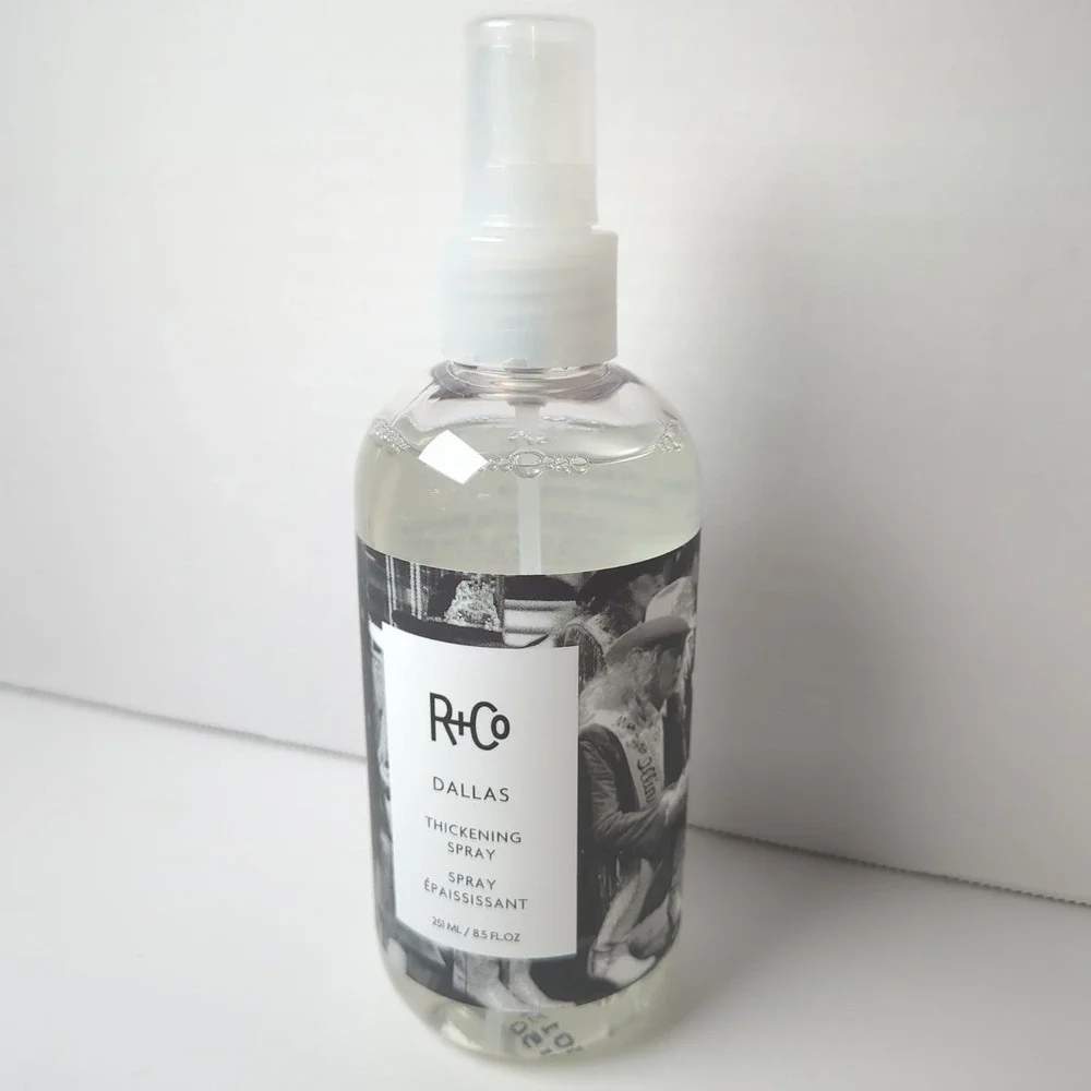 R+Co Dallas Thickening Spray 8.5 oz Volumizing Hair Styling Mist Vegan UV Prot